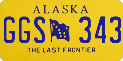 AK license plate GGS343