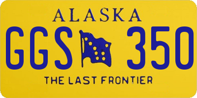 AK license plate GGS350