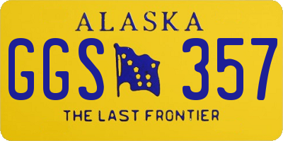 AK license plate GGS357