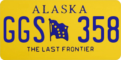 AK license plate GGS358