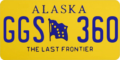 AK license plate GGS360