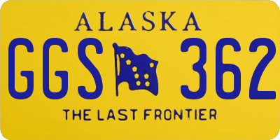 AK license plate GGS362
