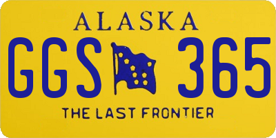 AK license plate GGS365