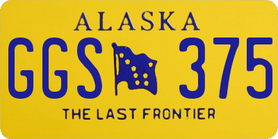 AK license plate GGS375