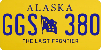 AK license plate GGS380