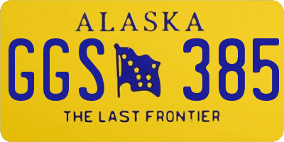 AK license plate GGS385