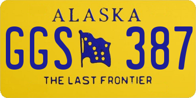 AK license plate GGS387