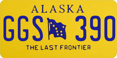 AK license plate GGS390