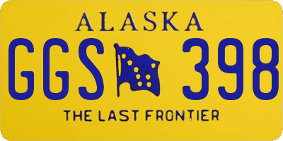 AK license plate GGS398