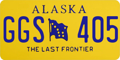 AK license plate GGS405