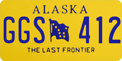 AK license plate GGS412