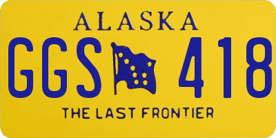 AK license plate GGS418