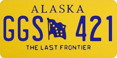 AK license plate GGS421