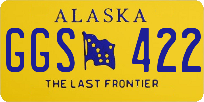 AK license plate GGS422