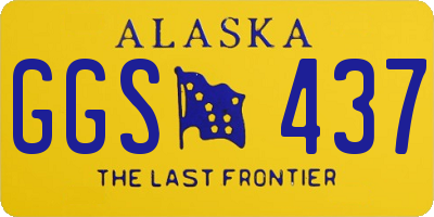 AK license plate GGS437