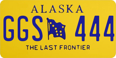 AK license plate GGS444