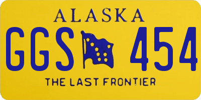 AK license plate GGS454