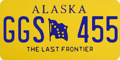 AK license plate GGS455