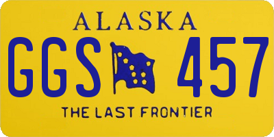 AK license plate GGS457