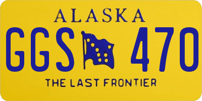 AK license plate GGS470