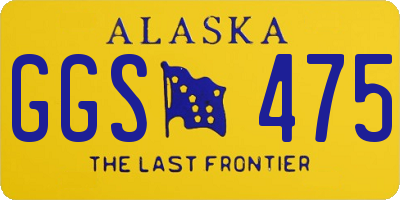 AK license plate GGS475