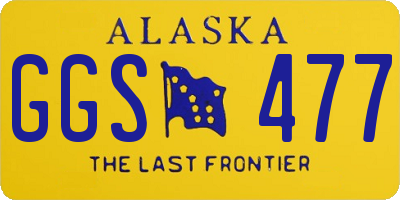 AK license plate GGS477