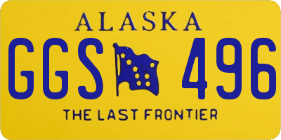 AK license plate GGS496