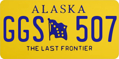 AK license plate GGS507