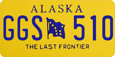 AK license plate GGS510