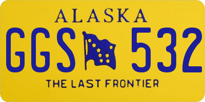 AK license plate GGS532