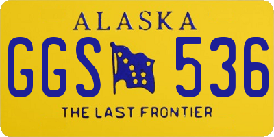 AK license plate GGS536