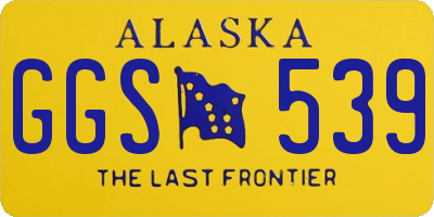 AK license plate GGS539