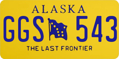 AK license plate GGS543