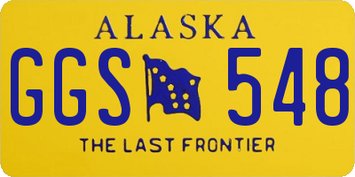 AK license plate GGS548