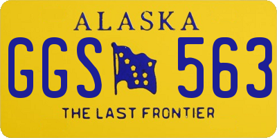 AK license plate GGS563