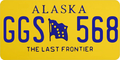 AK license plate GGS568