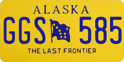 AK license plate GGS585