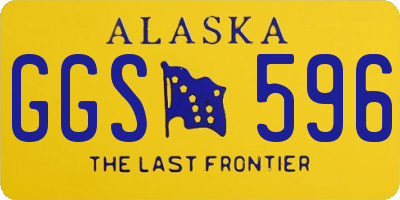 AK license plate GGS596
