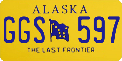 AK license plate GGS597