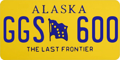 AK license plate GGS600