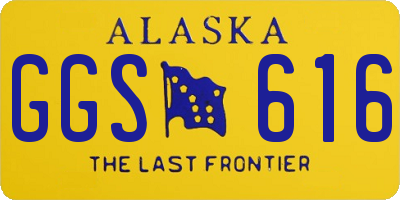 AK license plate GGS616