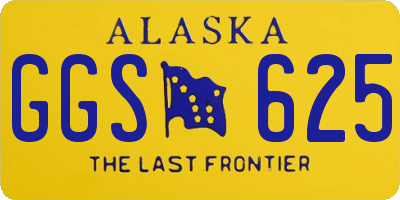 AK license plate GGS625