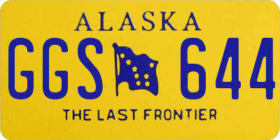 AK license plate GGS644