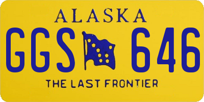 AK license plate GGS646