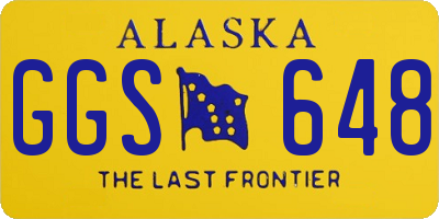 AK license plate GGS648