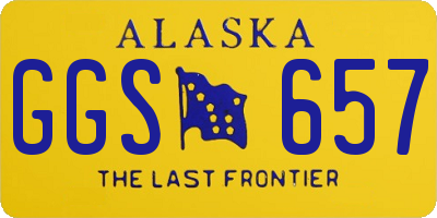 AK license plate GGS657