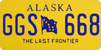 AK license plate GGS668