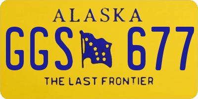 AK license plate GGS677