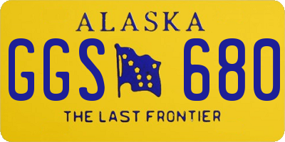 AK license plate GGS680