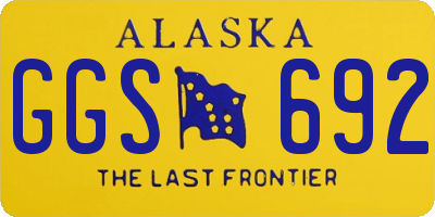 AK license plate GGS692